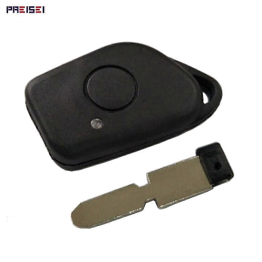 1 Buttons Car Remote Key Shells Case For Peugeot 406 Key Replacements Fobs No Logo With Battery Clip