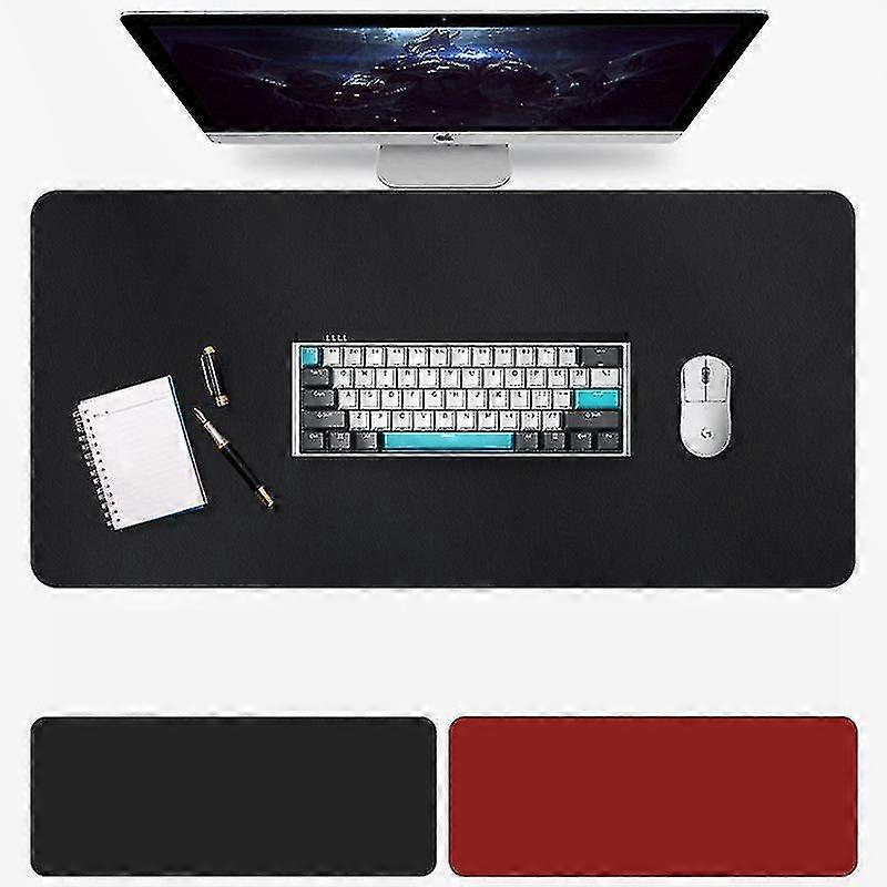 Double-sided Leather Desk Pad, Extended Mouse Pad, Large Mouse Mat, Non-slip Underlay Mat, Desk Mat With Stitched Edges, 80 X 40cm