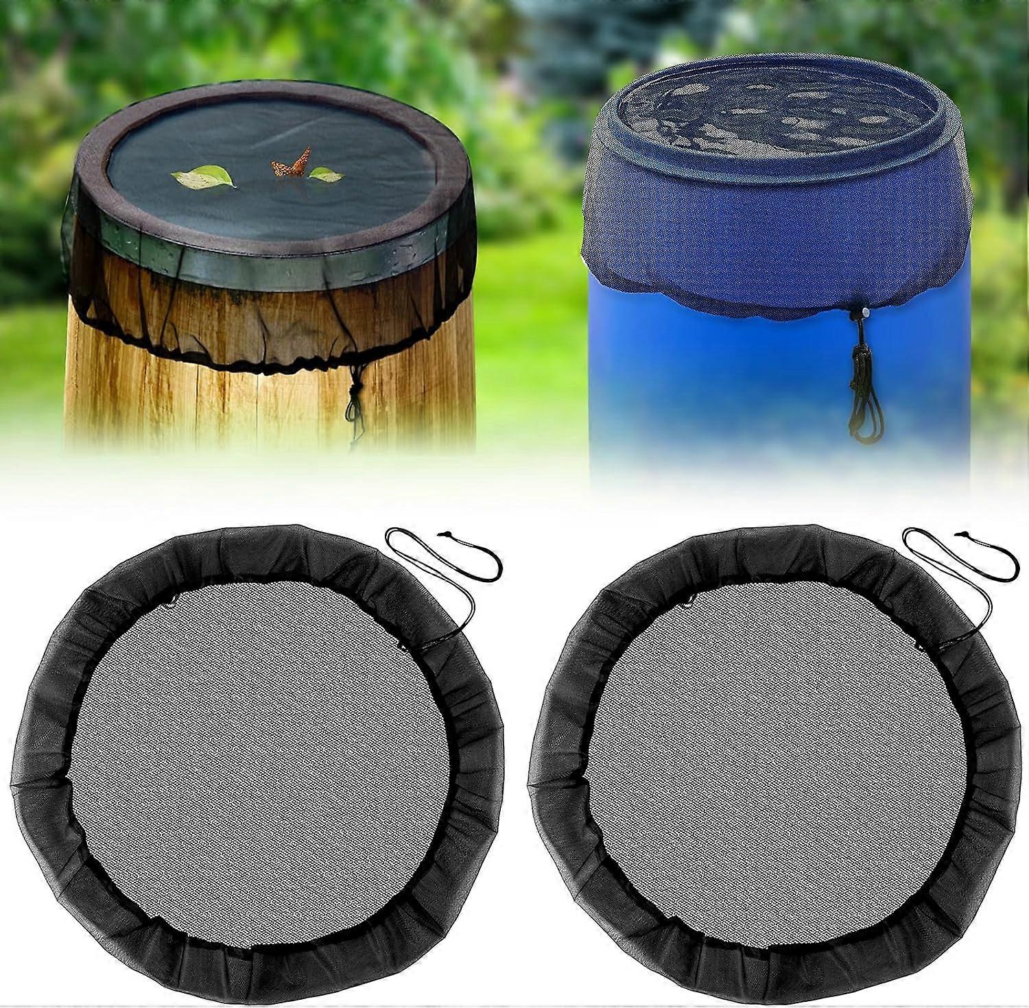 Pcs Rain Barrel Net 95cm Water Barrel Cover Adjustable Protective Net Water Collector Net Rain Barrel Cover with Drawstring Rain Barrel Net