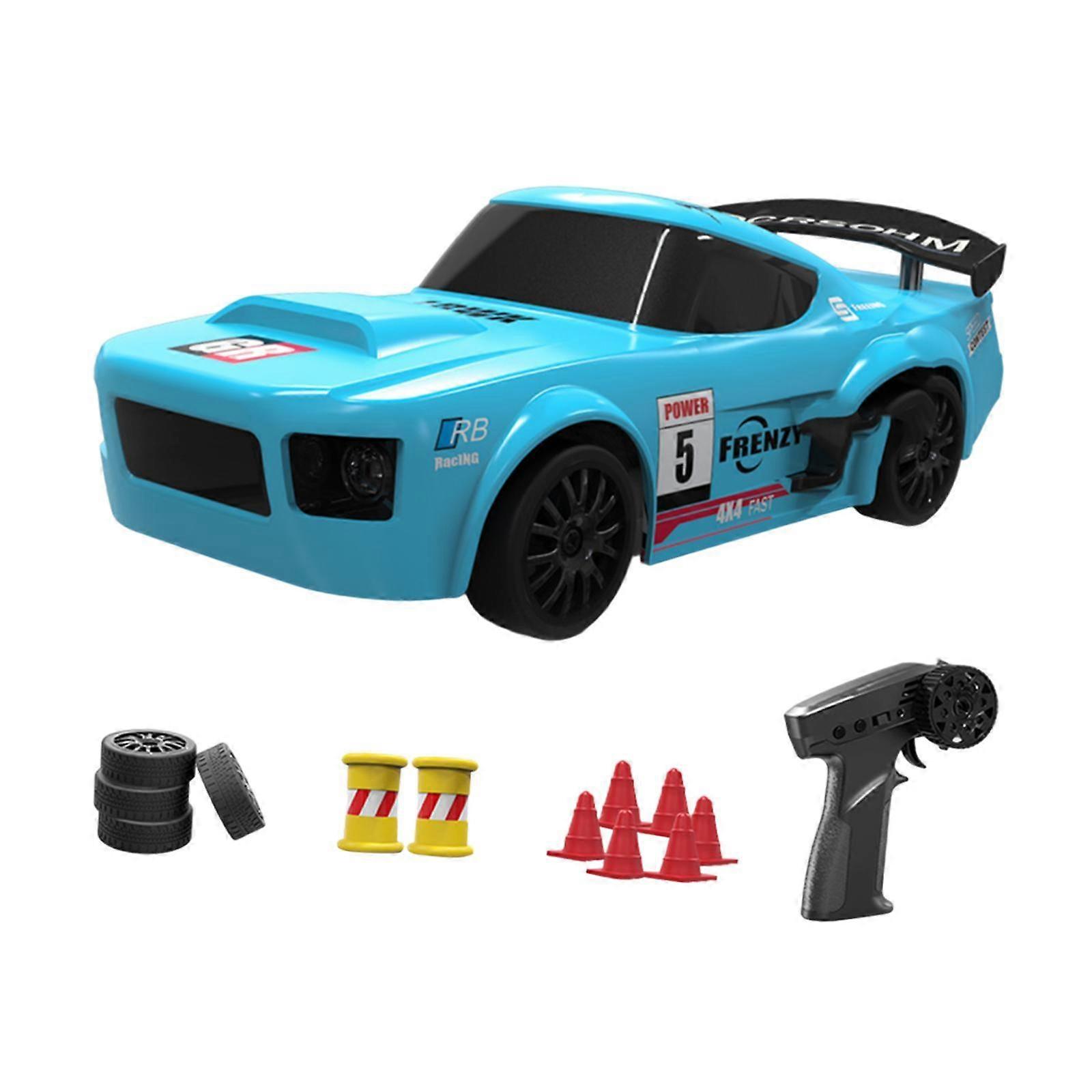 1/24 RC Drift Tyre Car Model 4WD Model Vehicle for Adults Age 6 7 8+ Present Blue