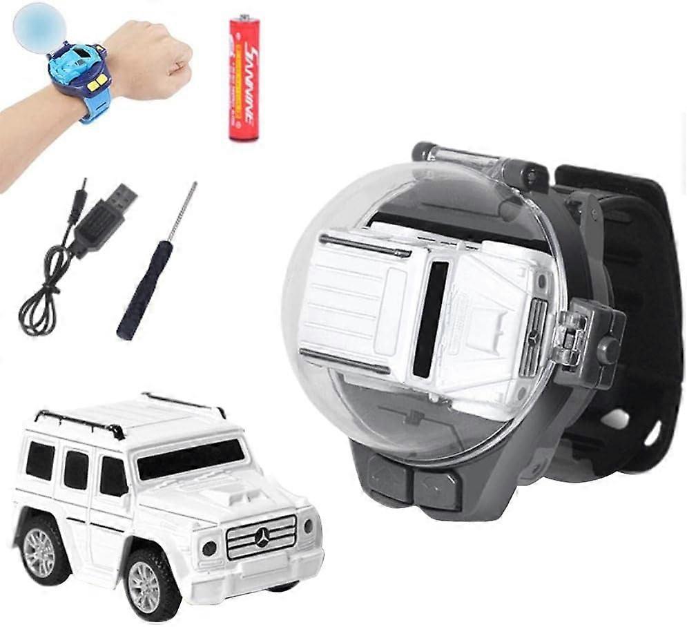 مصغرة ساعة لعبة التحكم عن بعد سيارة ، 2.4 جيجا هرتز لطيف ساعات المعصم لعبة مع ضوء LED RC سيارة صغيرة عيد ميلاد هدية عيد الميلاد للأولاد والبنات