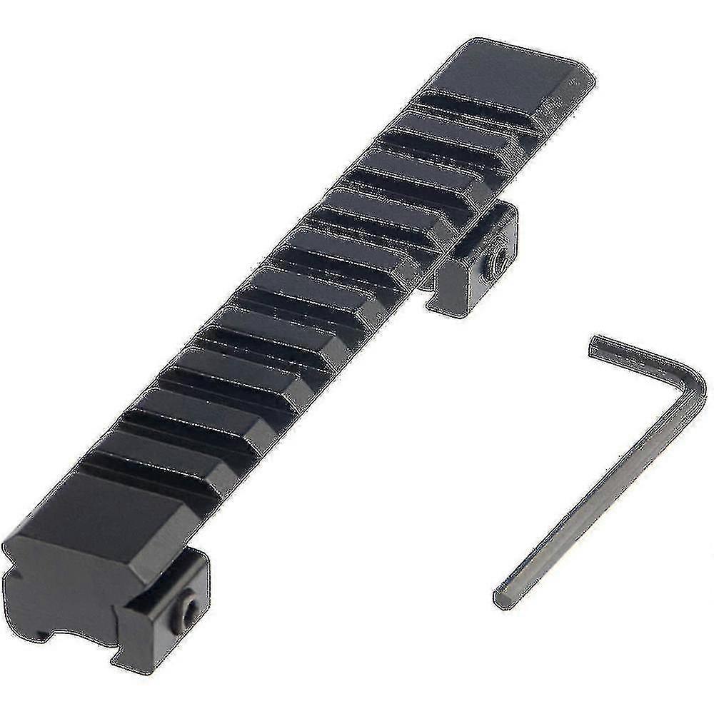 (11mm Base Rail, 20mm Top Rail) Tactical Base Mount 11mm To 20mm Extended Dovetail Picatinny W/ Rail