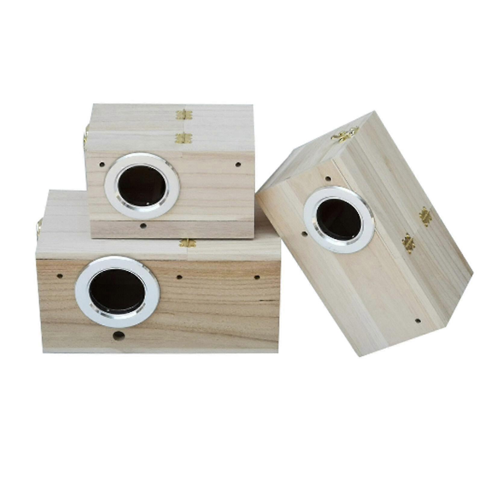 Φωλιές πουλιών Αναπαραγωγή Box Parakeet Budgie Cockatiel Κλουβί Φωλιά Παράθυρο Φωλιά Ξύλινο, 100% Νέο
