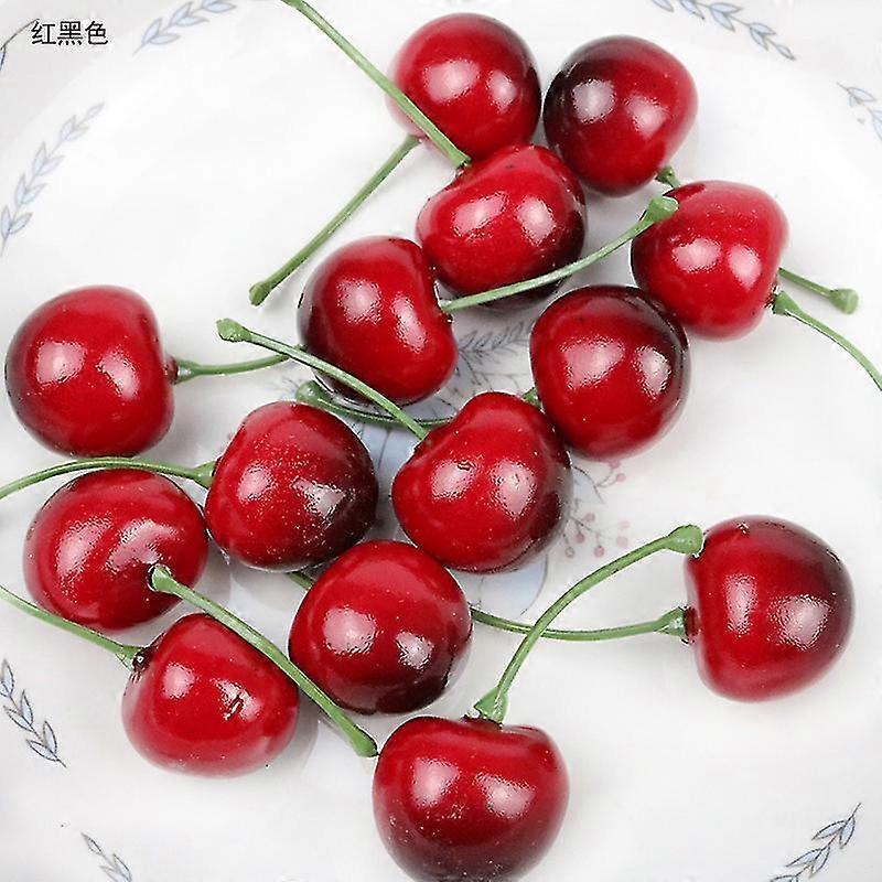 100pcs Artificial Simulation Cherries Lifelike Decorative Fruit Cherries Mini Fake Fruit Cherries Model