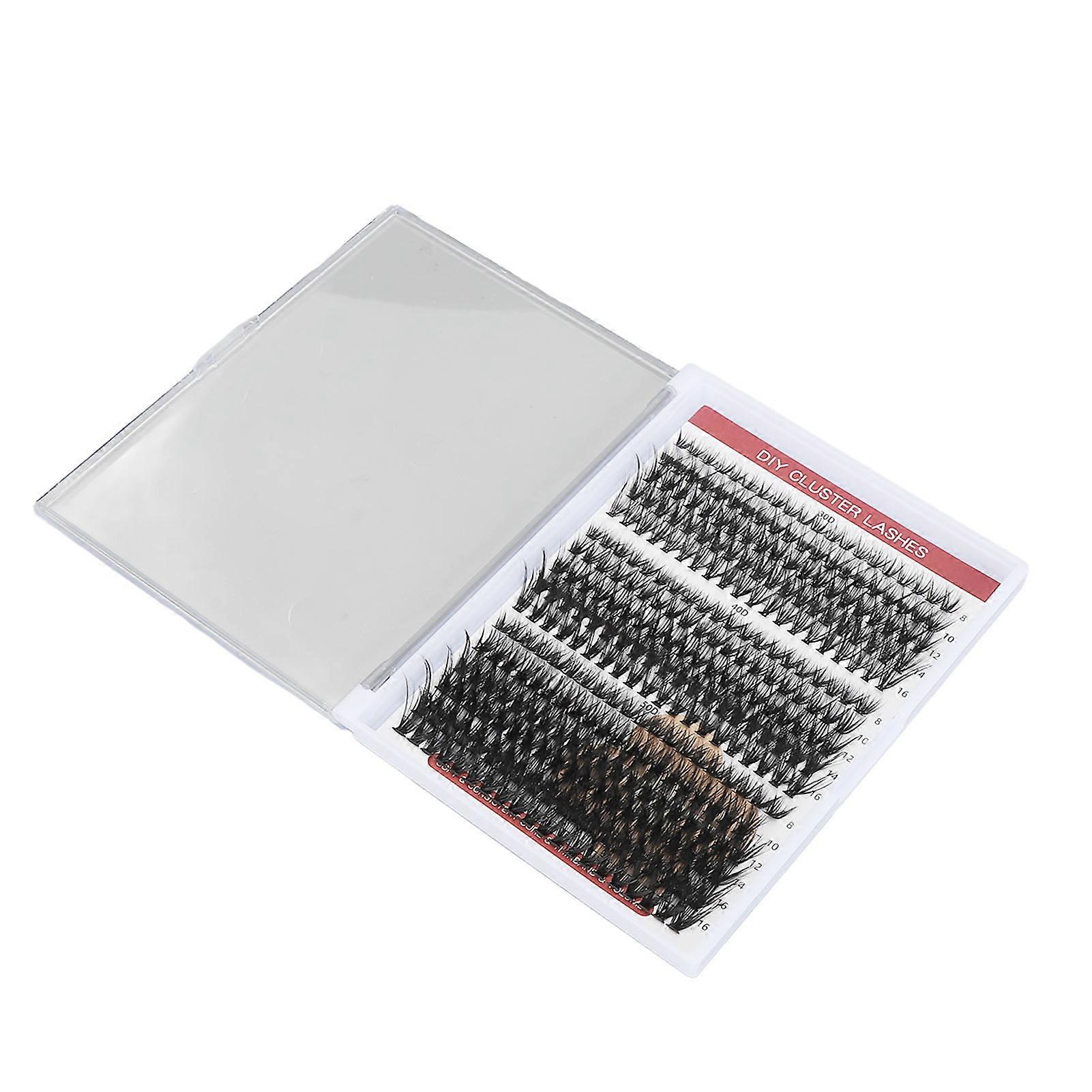 Lash Extension Kit Portable Individual Eyelash Clusters with Bond Seal Tweezers for Beginners