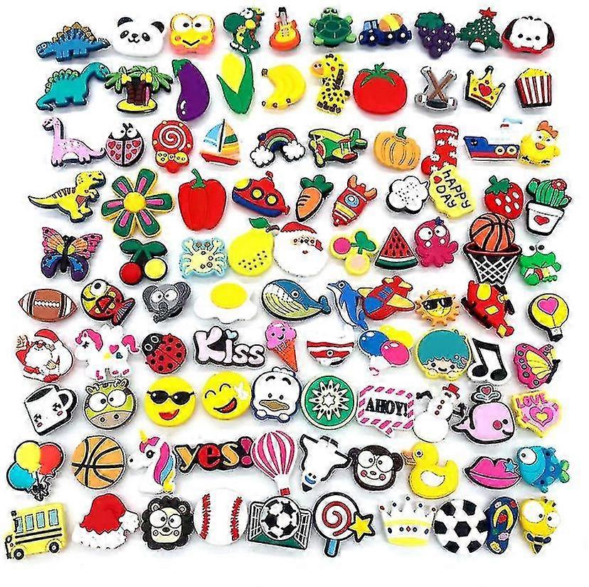 100 Pcs Différents Charmes de Chaussures Pour Chaussure & Bracelet Bracelet Décoration