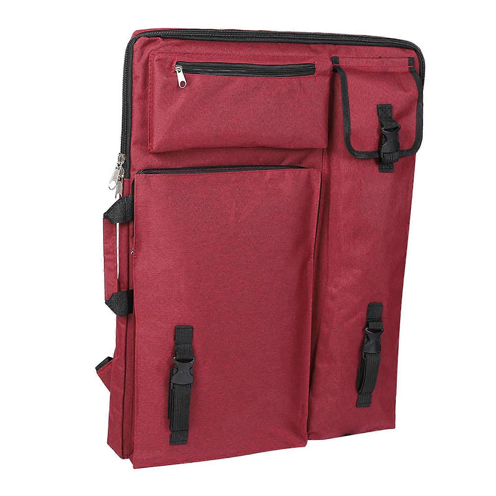 Multi function Large 4K Waterproof Drawing Board Carrying Bag Art Supplies Bag (Red)