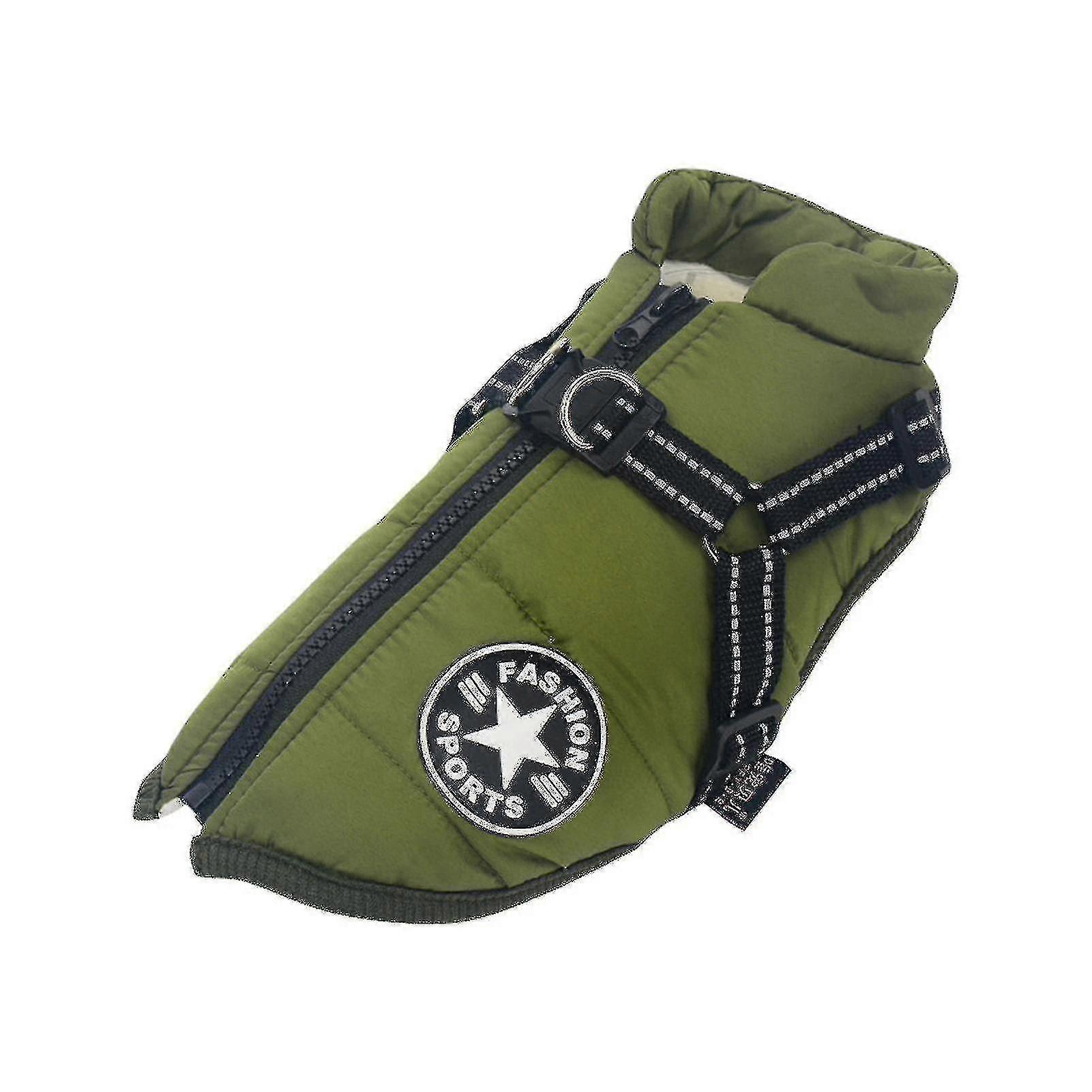 Warm Waterproof Dog Jacket With Harness For Small/large Dog Winter Cotton Padded S-5xl