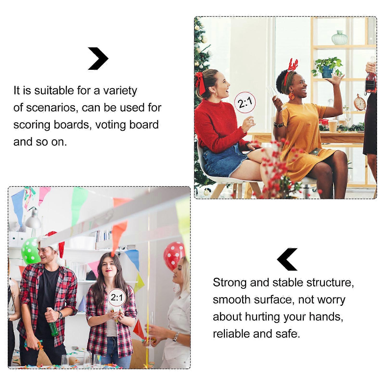 3pcs Blank Board Erasable Writing Scoreboard Voting Scoreboard for Judges