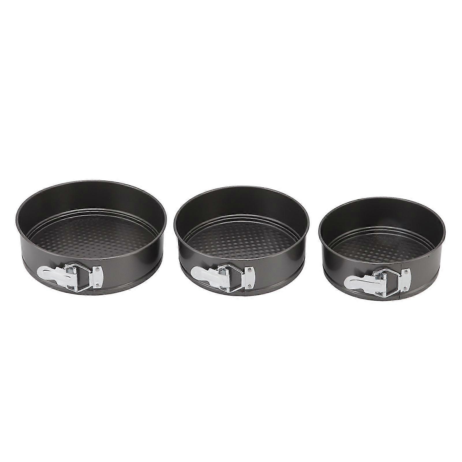 Round Springform Pan Set - 3Pcs, 242628 cm - Non-Stick Cake Baking Tool for Cheesecake, Pizza, Bread