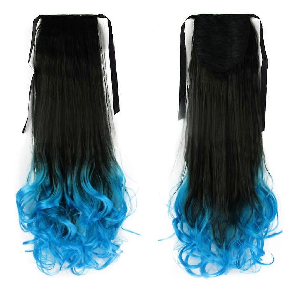 Gradient Ramp Horsetail Wig Lace-up Double Colors