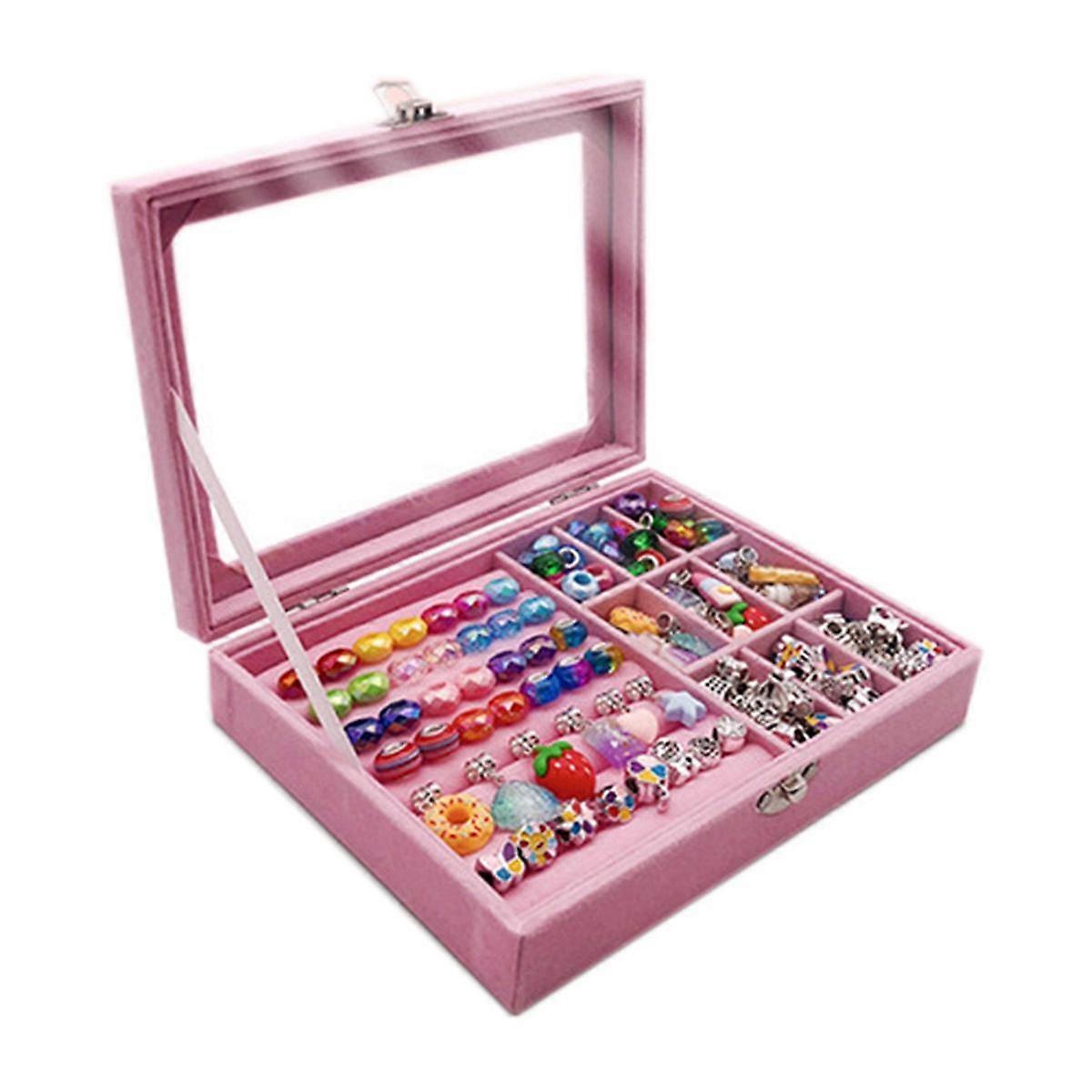 DIY Beaded Bracelet Set with Storage Box Girls Bracelet DIY Handmade Jewelry Making Kit Acrylic Hol