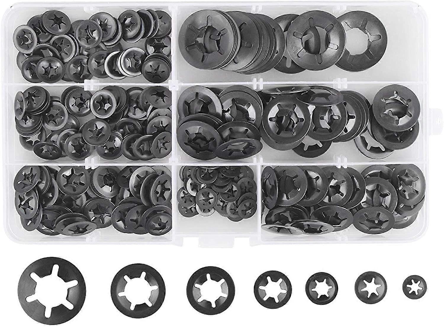 280 Pcs Lock Washers Lock Washers, Steel Lock Washers Quick Lock Washers M3 M4 M5 M6 M8