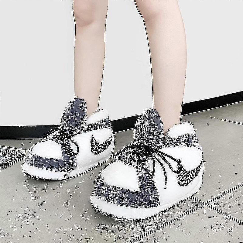 Sneaker Slippers Unisex Sneaker Slippers Jordan Style 10 bianco/nero