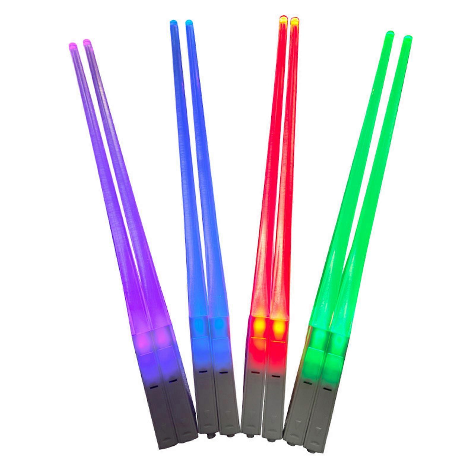 9 Colors Chopsticks Light Up LED Glowing Light Saber Chop Sticks Reusable Nice
