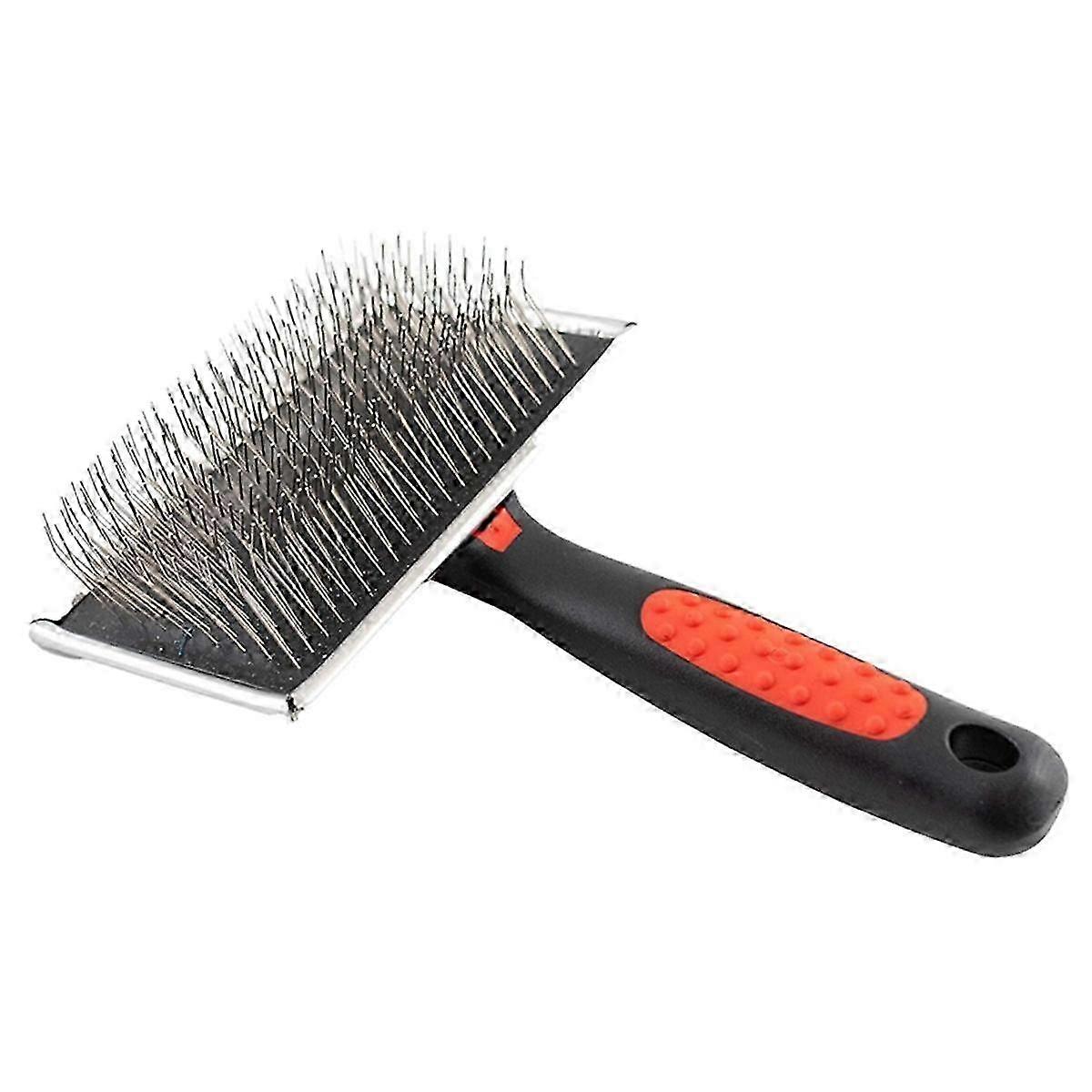 Extra Long Pin Flat Slicker Brush suitable for , Removes Loose Fur and Tangles, Tuffer Than Tangles