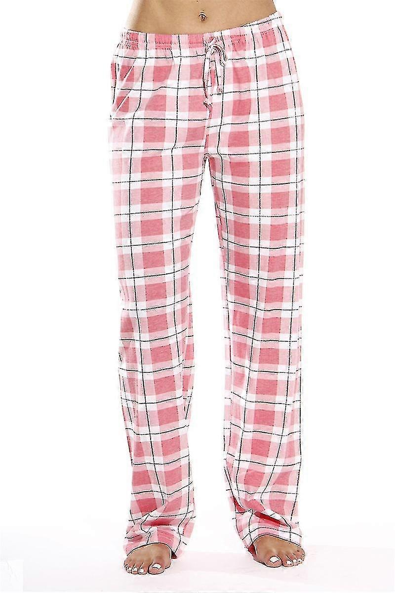 Women's Pajama Pants With Pockets, Women's Soft Flannel Check Pajama Pants