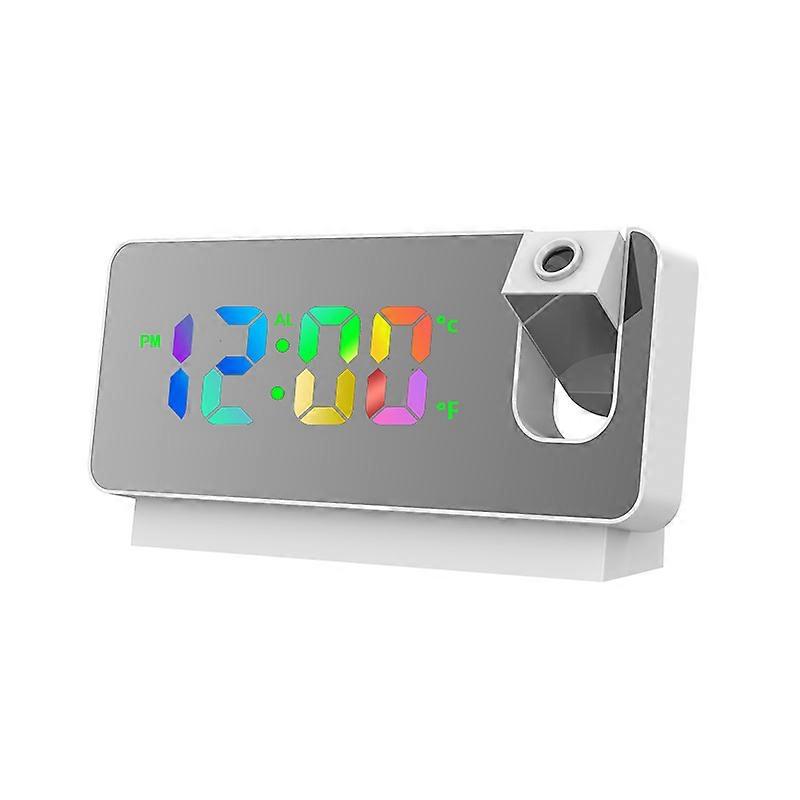 Projection Alarm Clock, Digital Clock with 180 Rotatable Projector, 3-Level Brightness Dimmer