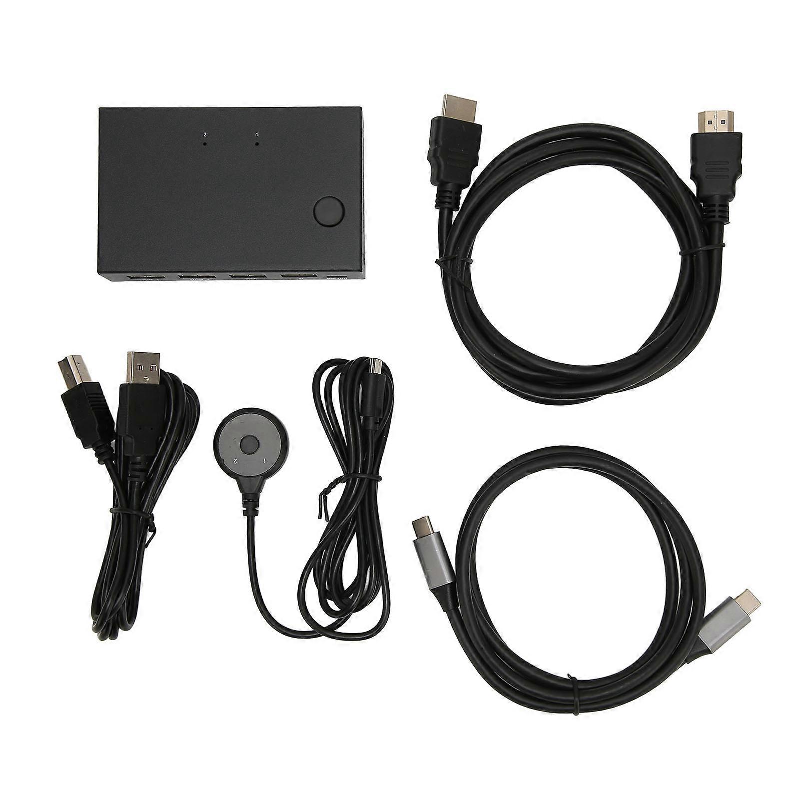 KVM Switcher High Speed Transmission Excellent Image Processing Type C HD Multimedia Interface KVM Switch