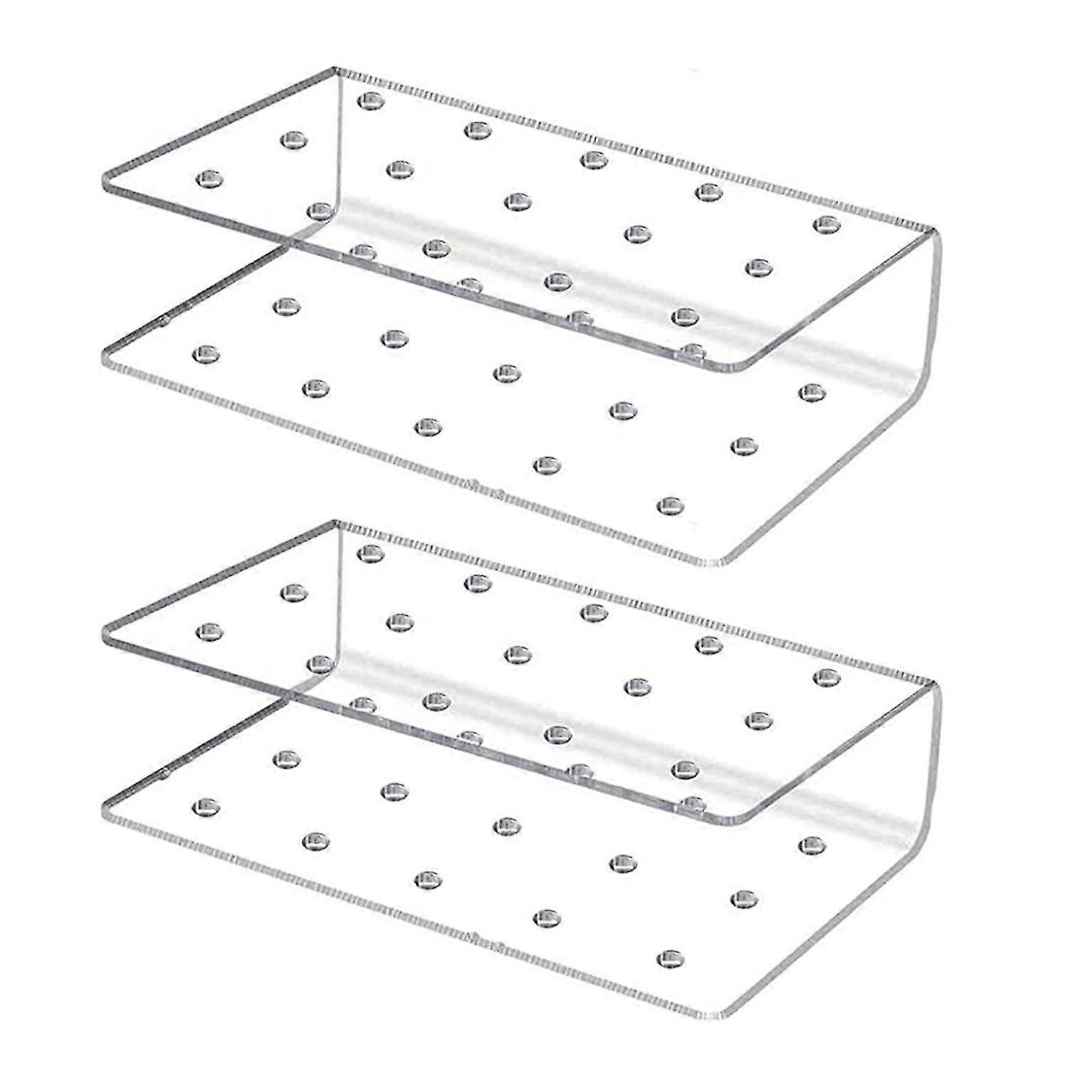 2Pcs/Set Pop Holder Durable Transparent Double Layer Design 12 Holes Acrylic Lollipop Stand Rack for