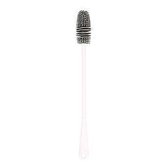 1pc Silicone Cup Brush, 360 Degree Cleaning Long Handle Brush for Home Kitchen (White Grey)