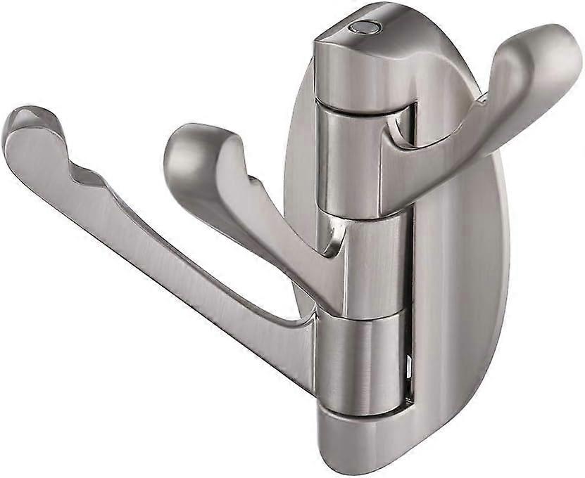 Solid metal swivel hook, heavy-duty folding swing arm triple coat and hat hook, with multiple triple folding arms towel/hanger, suitable for bathroom,