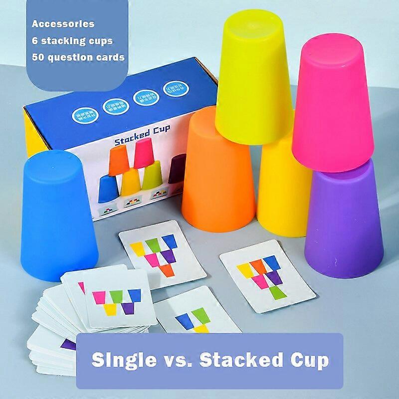 Children's Stacking Cup Toys Stacking Cups Parent-child Interactive Party Game Adult Children's Brain Battle Board Game Toys