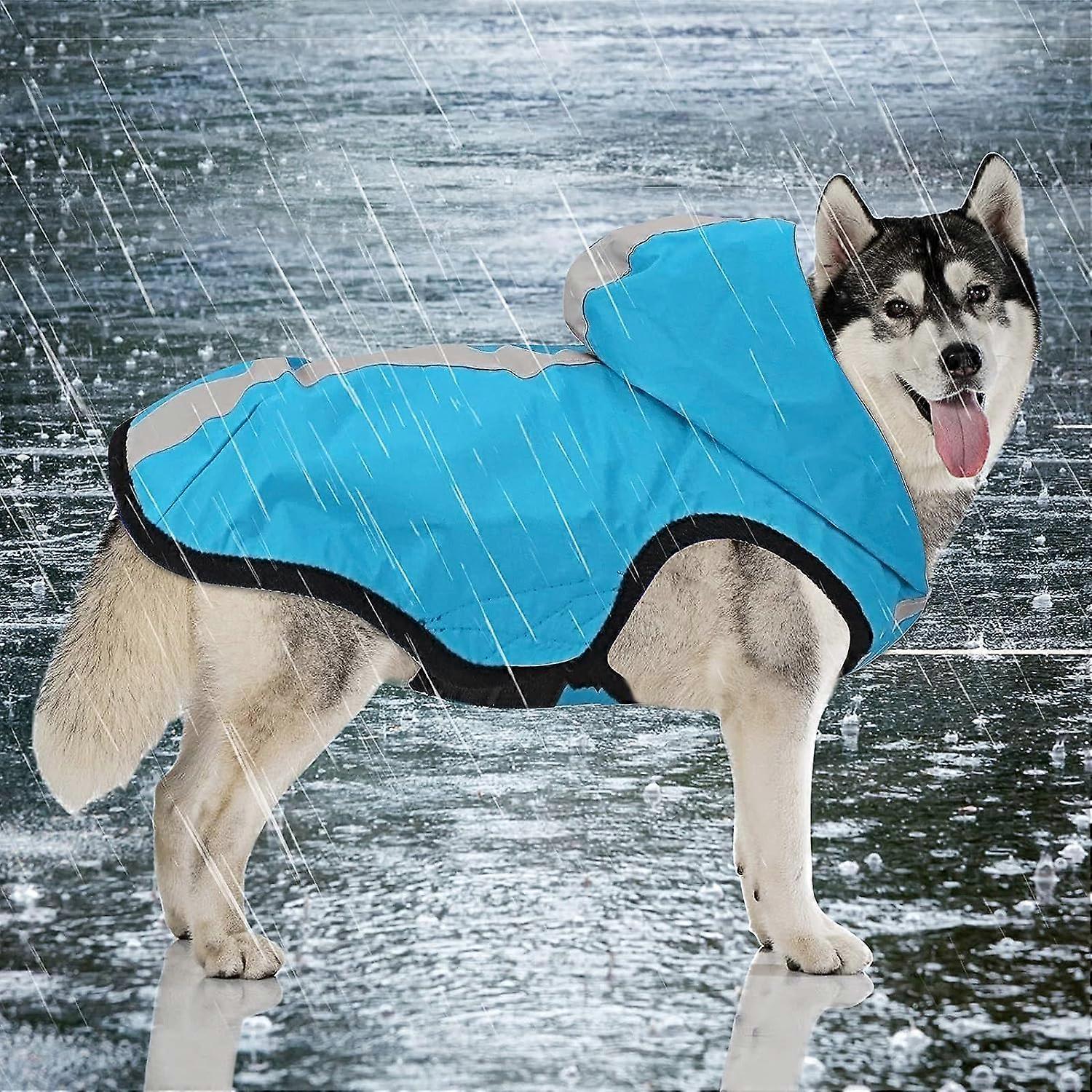 2 in 1 Dog Raincoat,Lightweight Pet Suit Hooded Full Coverage Breathable Rain Poncho for Small Medium Dogs