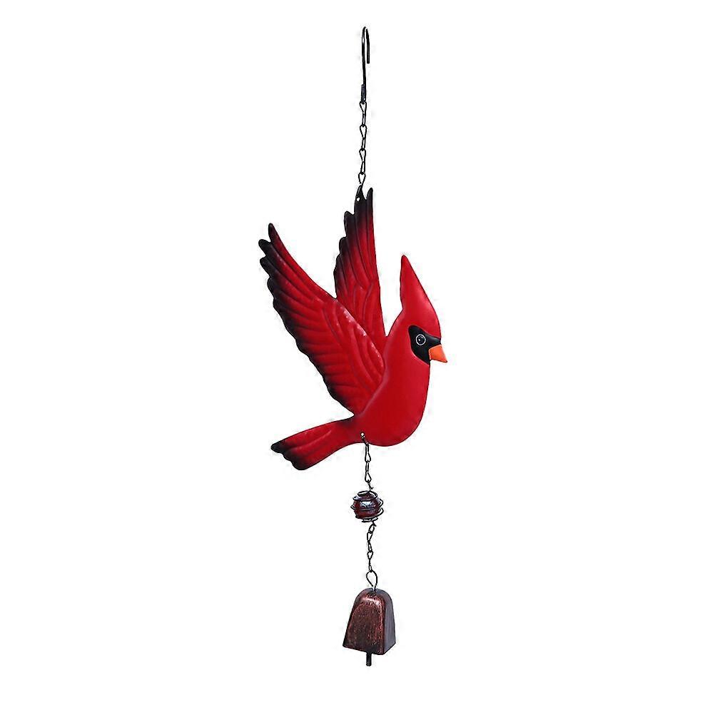 Iron Bird Hanging Ornament Outdoor Bell Wind Chime for Garden Backyard