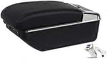 Exquisite Car Armrest Center Console Storage Box for N-issan Almera Versa 2008-2021 New Leather Organizer Box Double-Layer Seat Central Arm Rest Box w