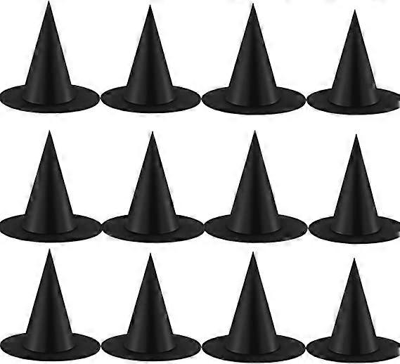 Oxford hat halloween witch hat wizard hat witch hat pure black pointed hat magic hat12pc