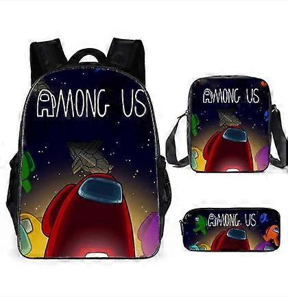 Among Us Space Werewolf Killing Three-piece Game Peripheral Backpack Primary and Secondary School St