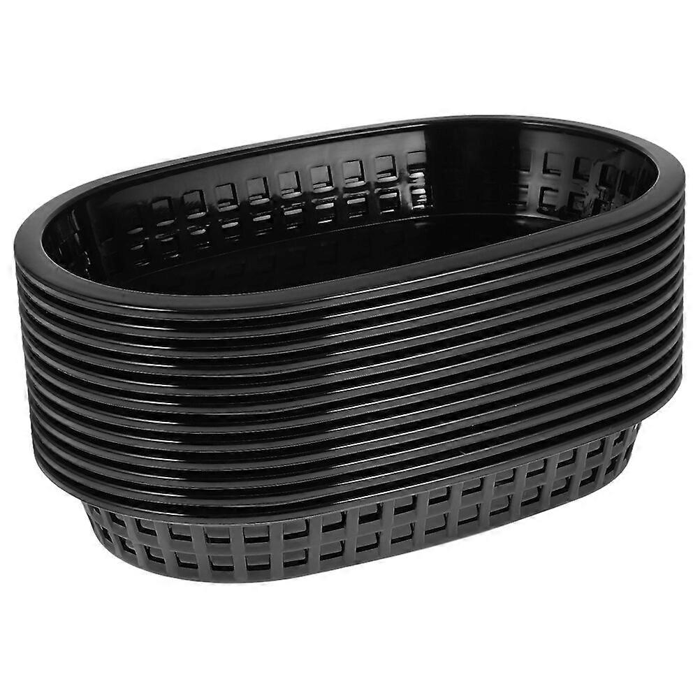 24pcs καλάθια γρήγορου φαγητού πλαστικοί δίσκοι σερβιρίσματος τροφίμων υπηρεσία τροφίμων καλάθια εστιατορίων