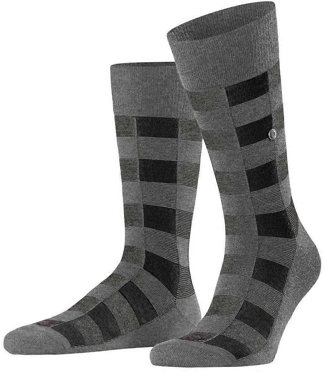 Burlington Buffalo Check Socks - Dark Grey
