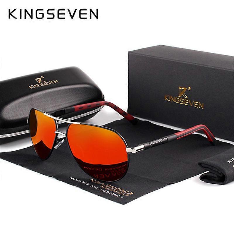 KINGSEVEN Aluminum Magnesium Men's Sunglasses Polarized Men Coating Mirror Glasses oculos Male Eyewear Accessories For Men K725
