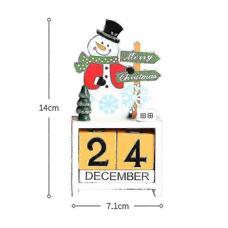 Χριστουγεννιάτικο ημερολόγιο αντίστροφης μέτρησης-έλευσης Ξύλινες χειροτεχνίες Χριστουγεννιάτικα στολίδια Qxuan