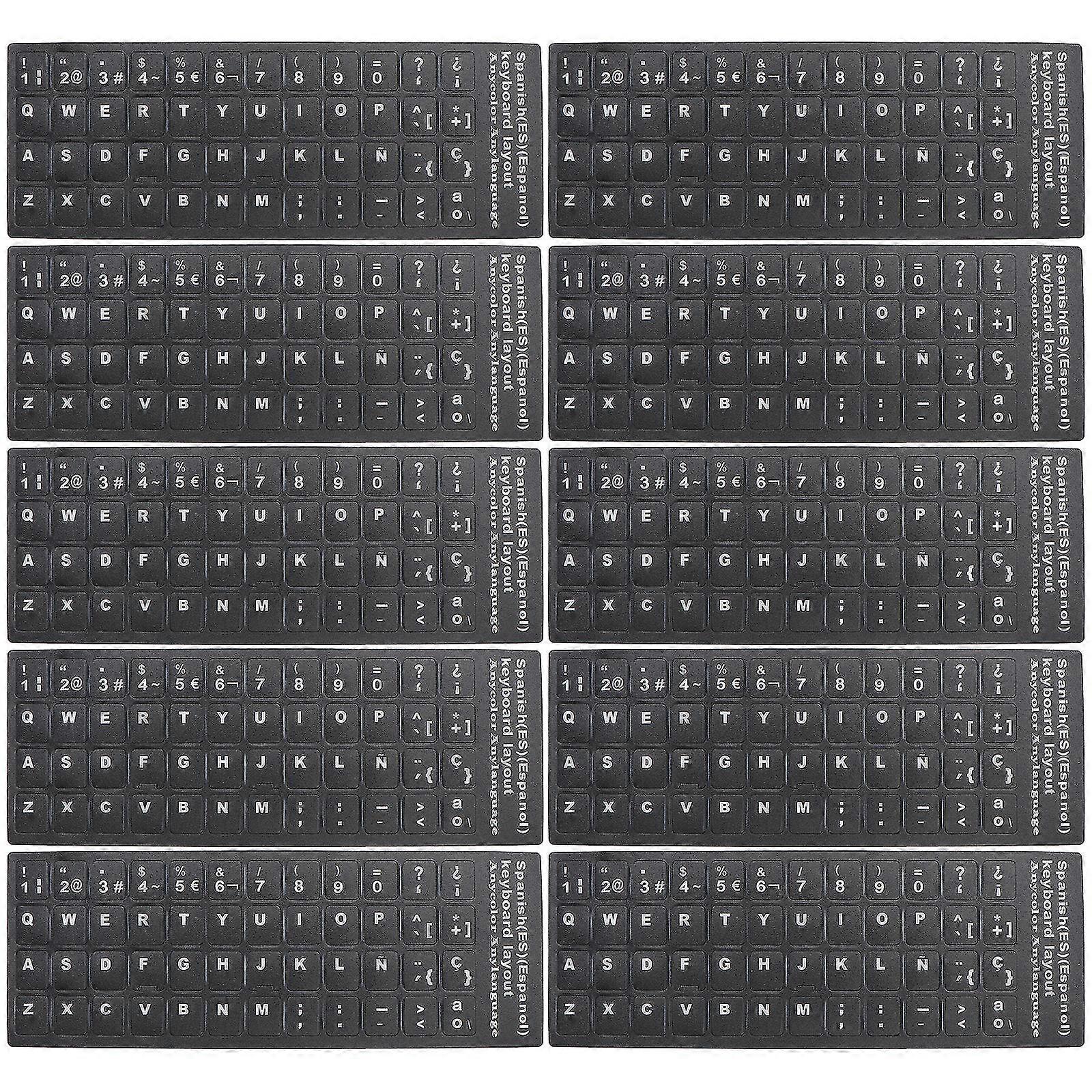 10pcs Universal Foreign Language Keyboard Stickers Keyboard Protector Pc Layout