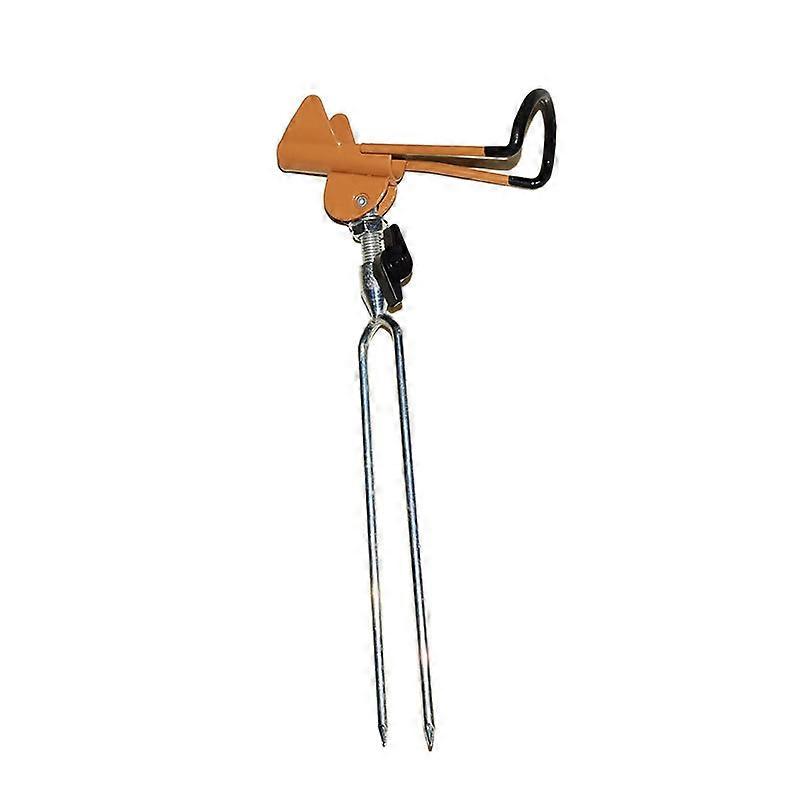 釣り竿ホルダー、ステンレス鋼360調整可能な釣り竿スタンド、釣り用安定したロッドラックホルダー(1個、オレンジ)