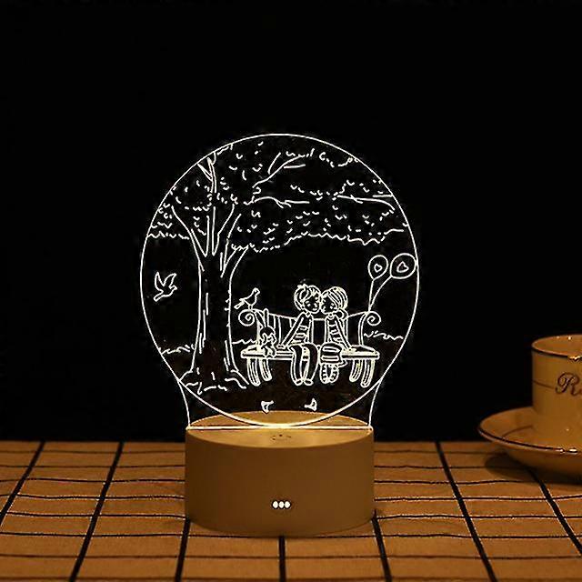 3d Creative Bedroom Bedside Night Light-3 Colores #52
