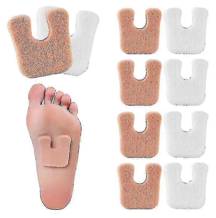 10 Pairs U-shaped Felt Callus Pad Adhesive Foot Pads U-shaped Self Stick Foot Cushion