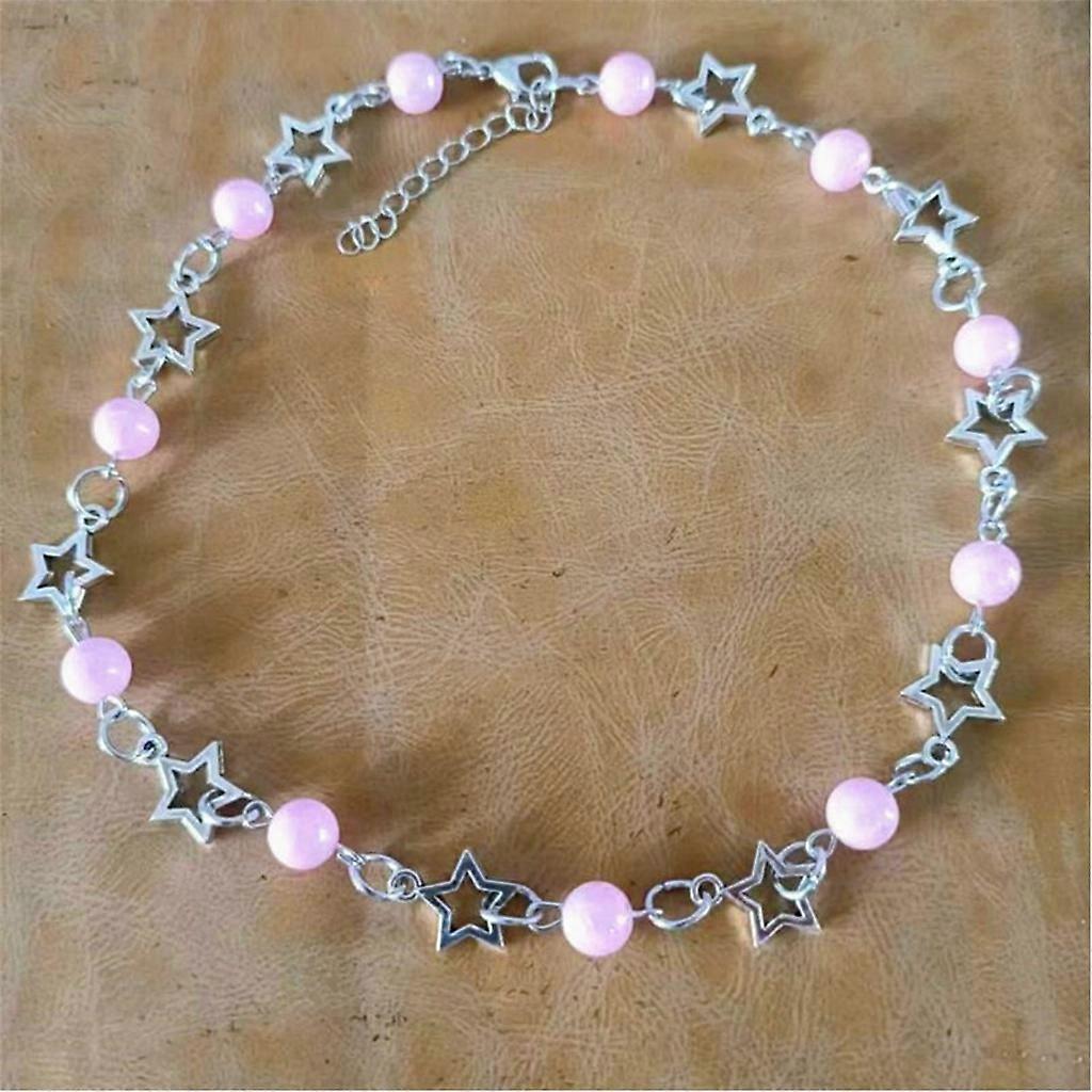  Collier pendentif étoile perlée imitation perle douce coréenne pour les femmes filles