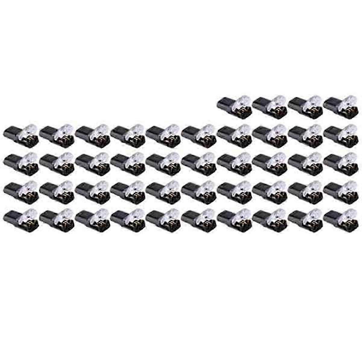 44pcs Double-wire Plug-in Connector, Pluggable Led Wire Connectors With Locking Buckle Fast Connect Wire Connectors