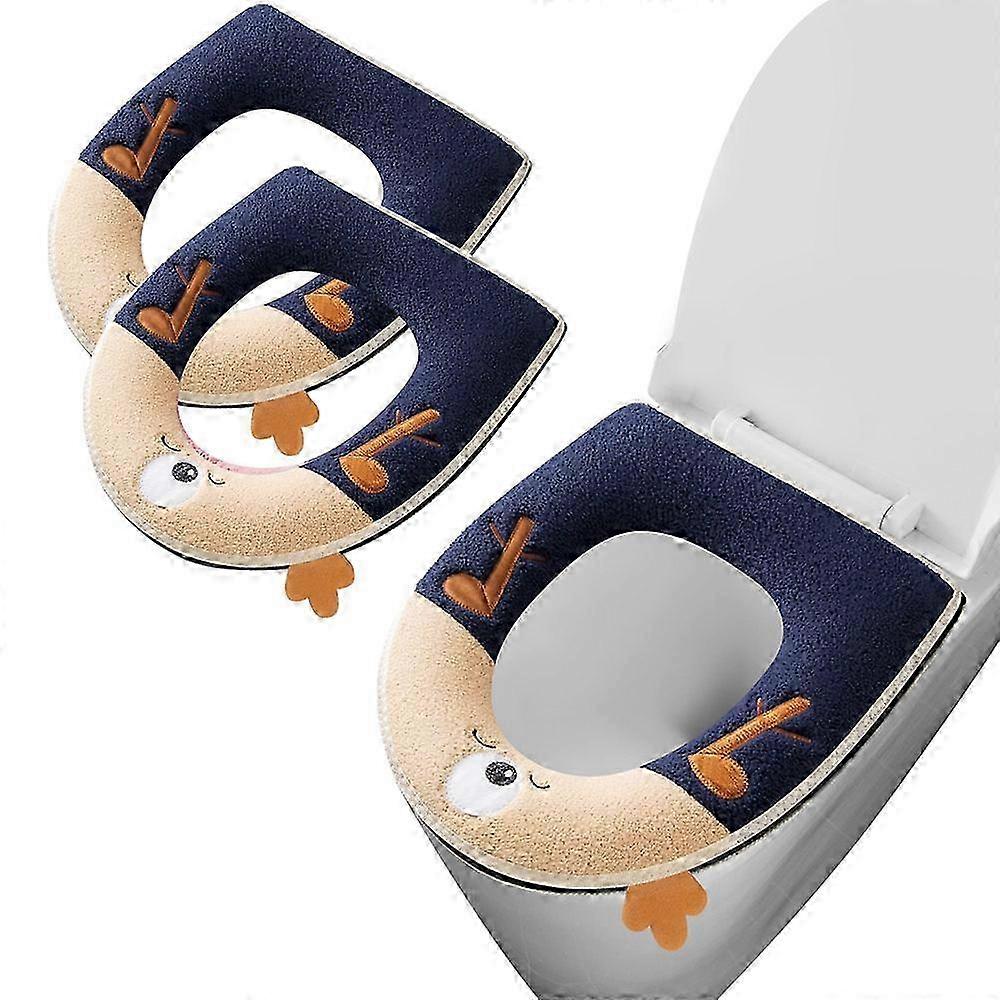 2 cuscini WC ispessiti con maniglie, copriwater universale per tutte le stagioni, cuscino con cerniera