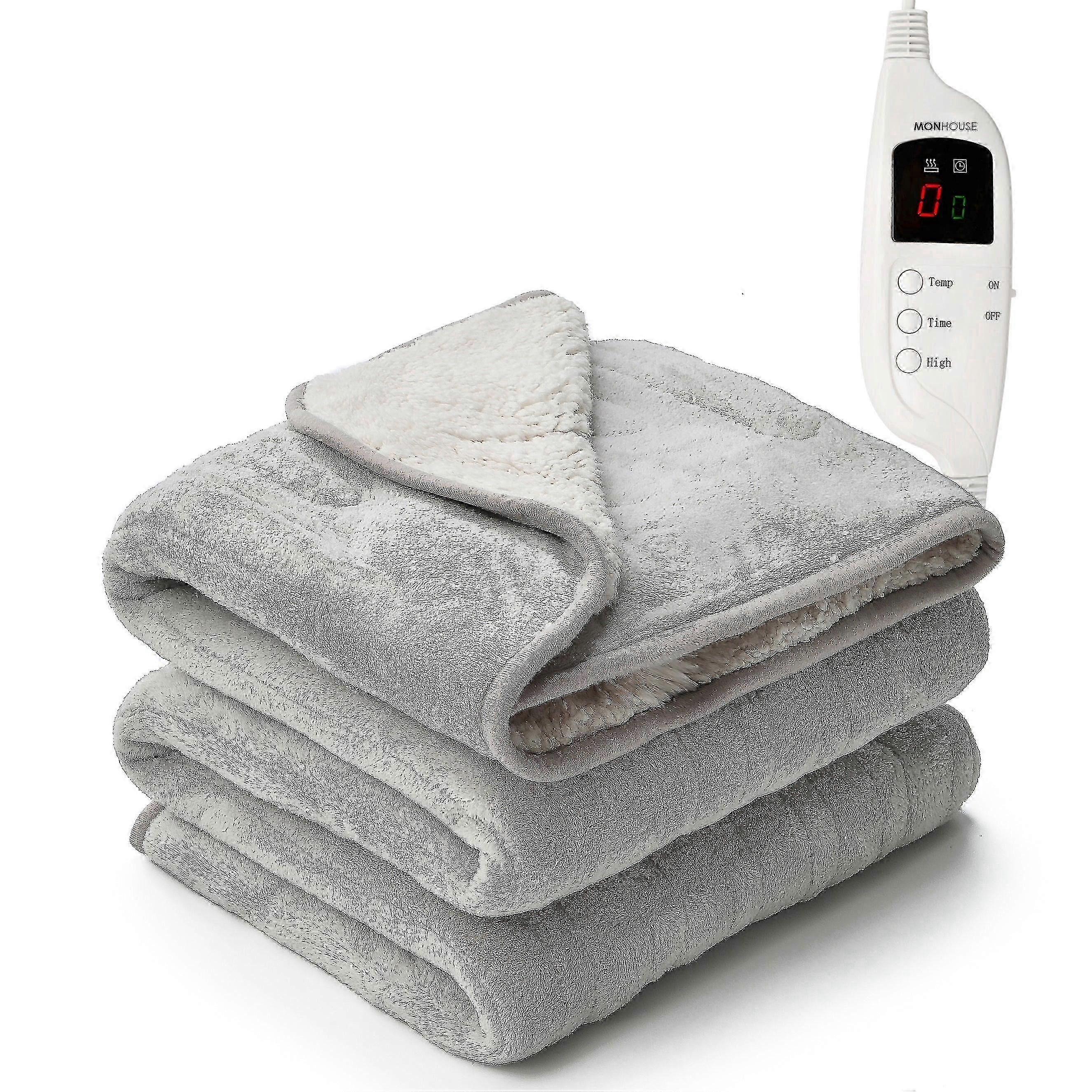 Electric Blanket Heated Throw Digital Controller 9 Hour Timer 9 Heat Settings - British 3 Pin Plug - JA