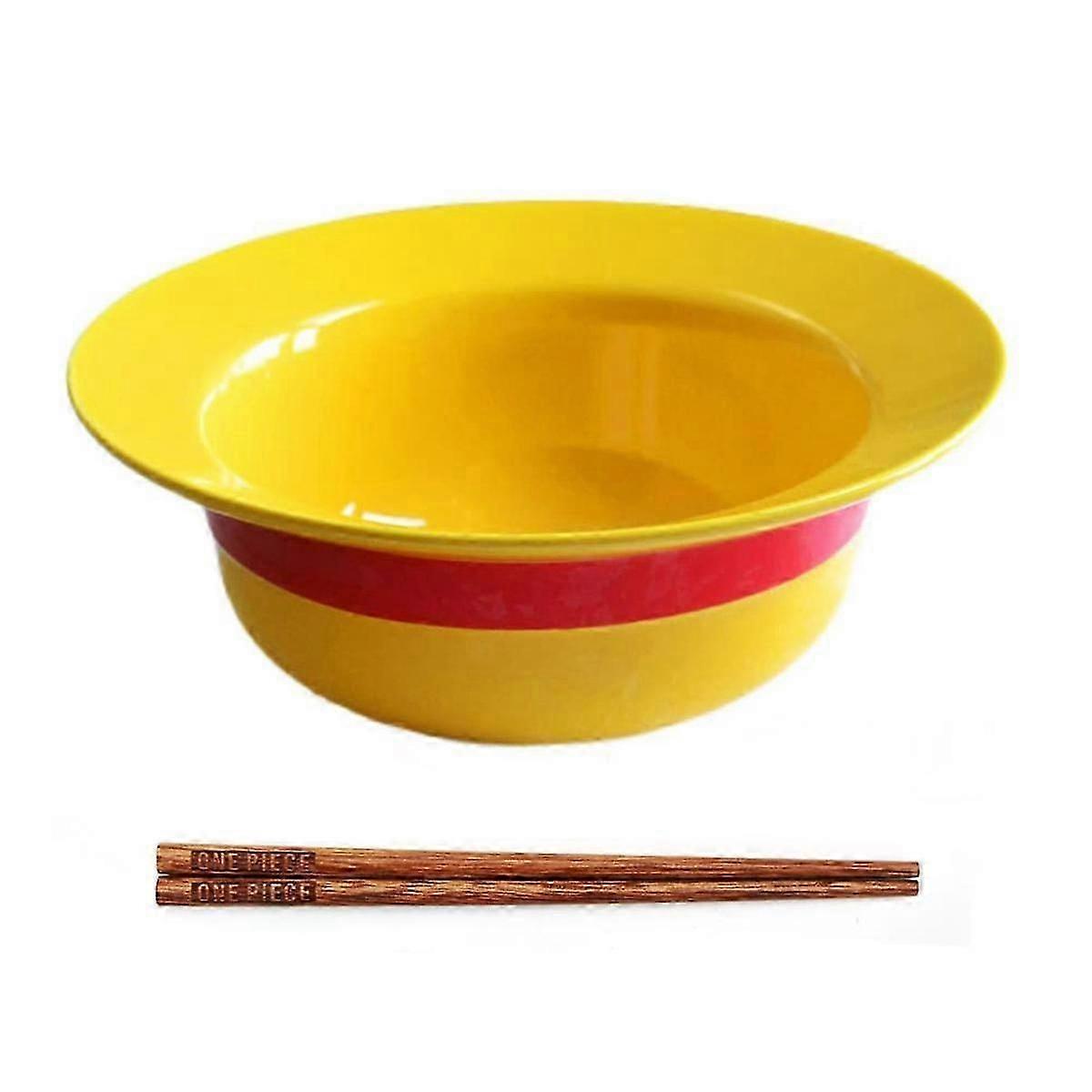 Straw Hat Bowl Set Straw Hat Ceramic Bowl Engraved Chopsticks Dishwasher Safe Ceramic Tableware