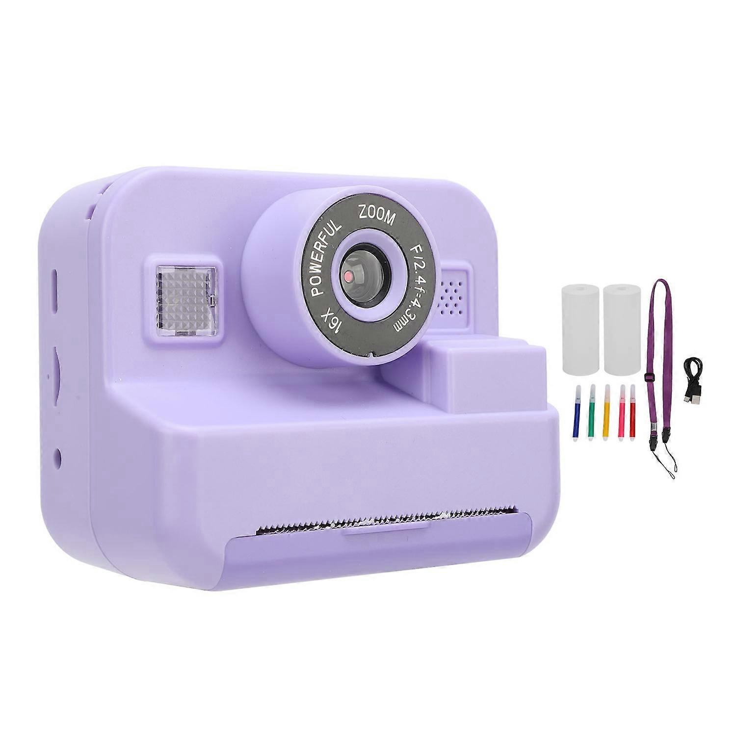 Instant Print Camera 2.4 Inch IPS Screen Digital Camera with Print Paper Thermal Printing 12MP Porta