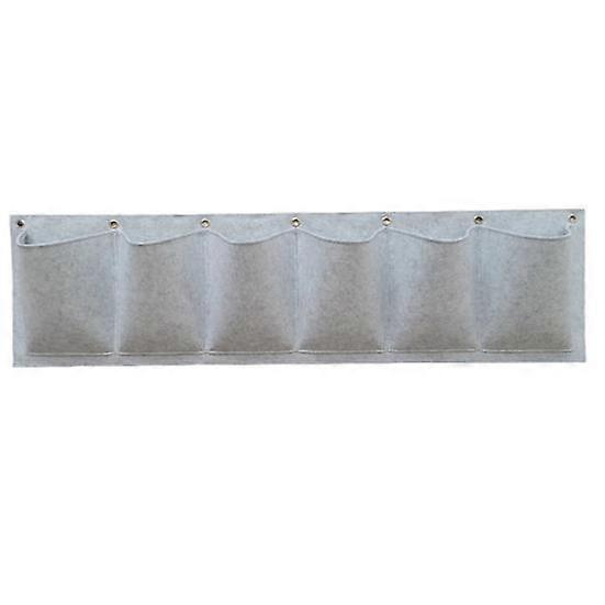 Felt Grow Bags 6 Pockets Non-perishable Suspendable Gardening Tools Hanging Planting Bag for Yard