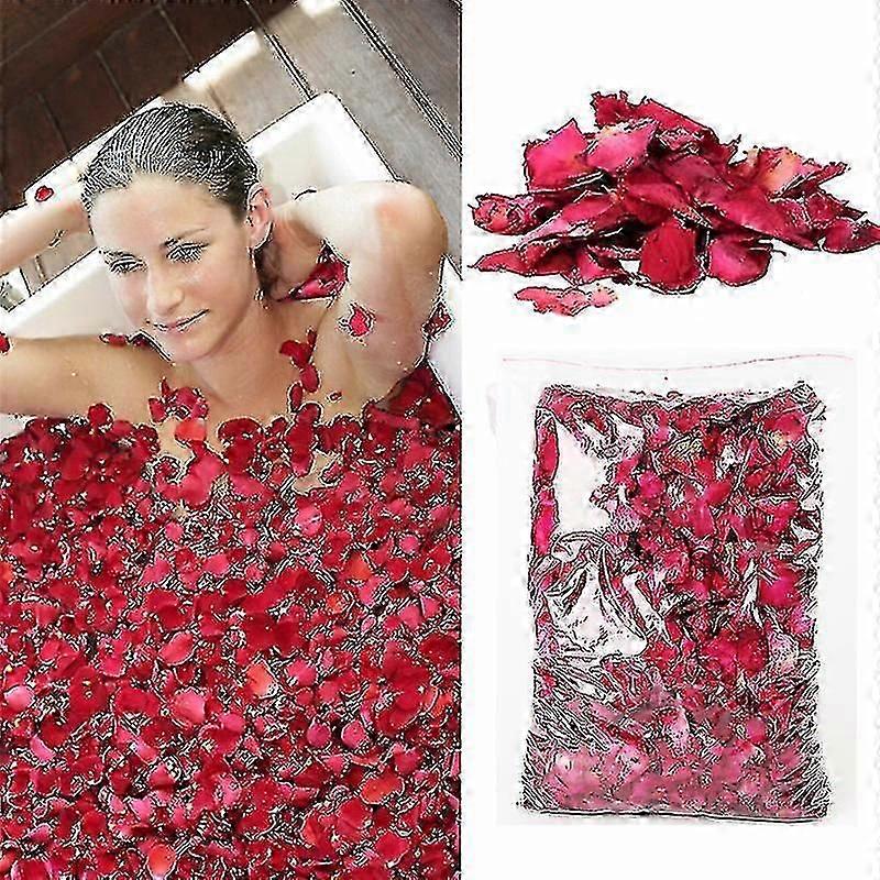 1 حزمة بتلات الورد المجففة حمام زهرة طبيعية سبا تبييض دش جاف روز زهرة بتلة الاستحمام تخفيف عبق الجسم مدلك