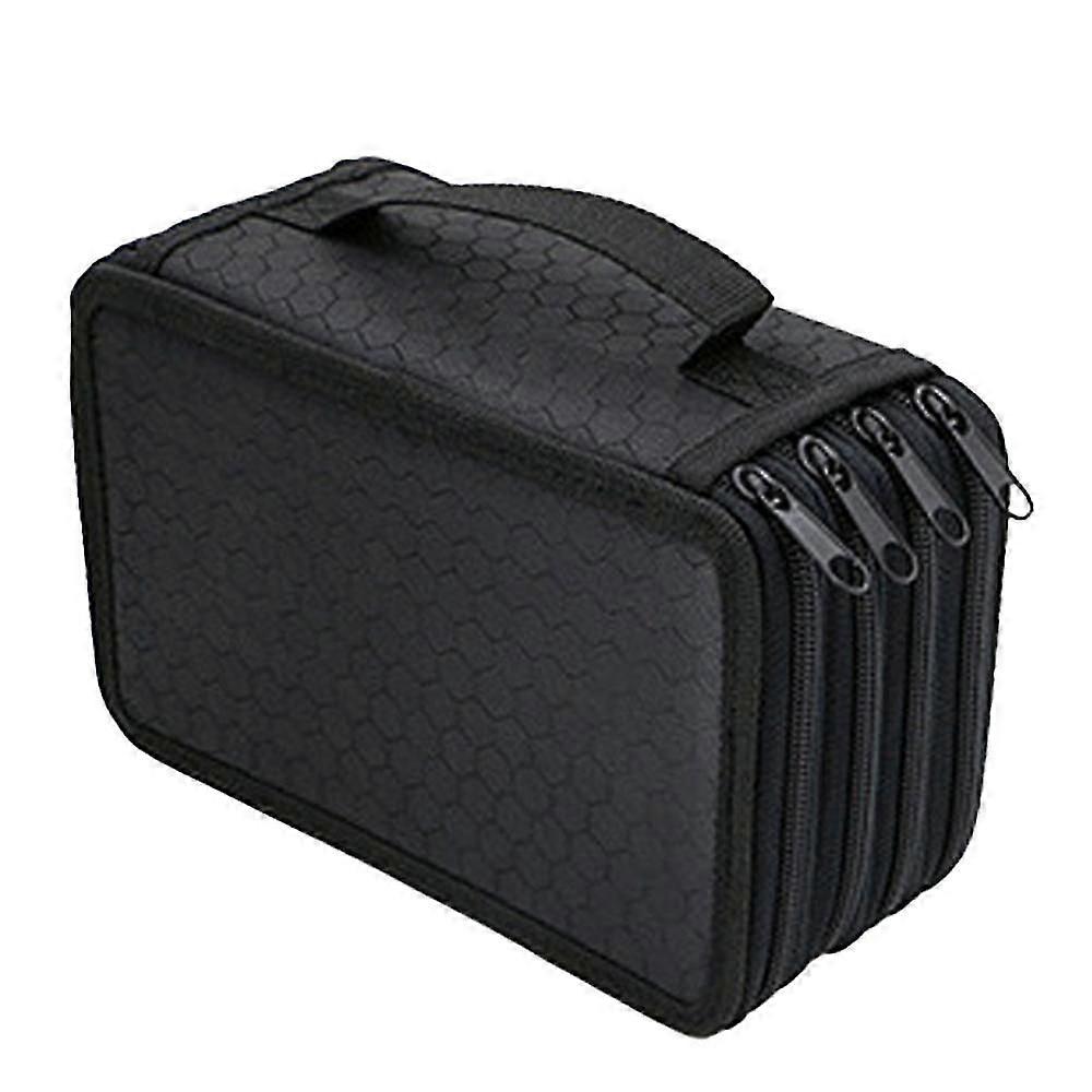 Color Pencil, Slots Pencil Case 4 Layer 4 Zipper Pen Bag Large Art Case Multi-layer Storage Box