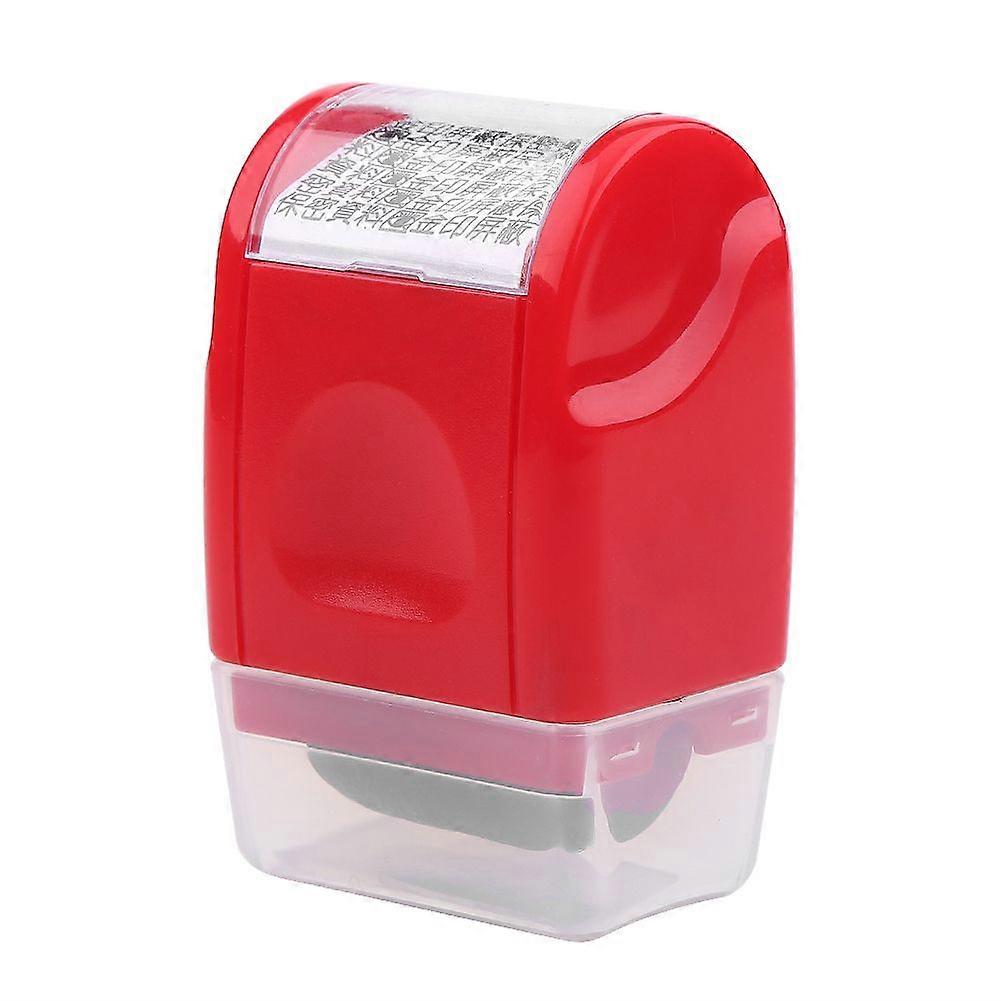 1Pcs Office Self Inking Roller Identity Guard Protection Stamp Messy Code Security Tool Red